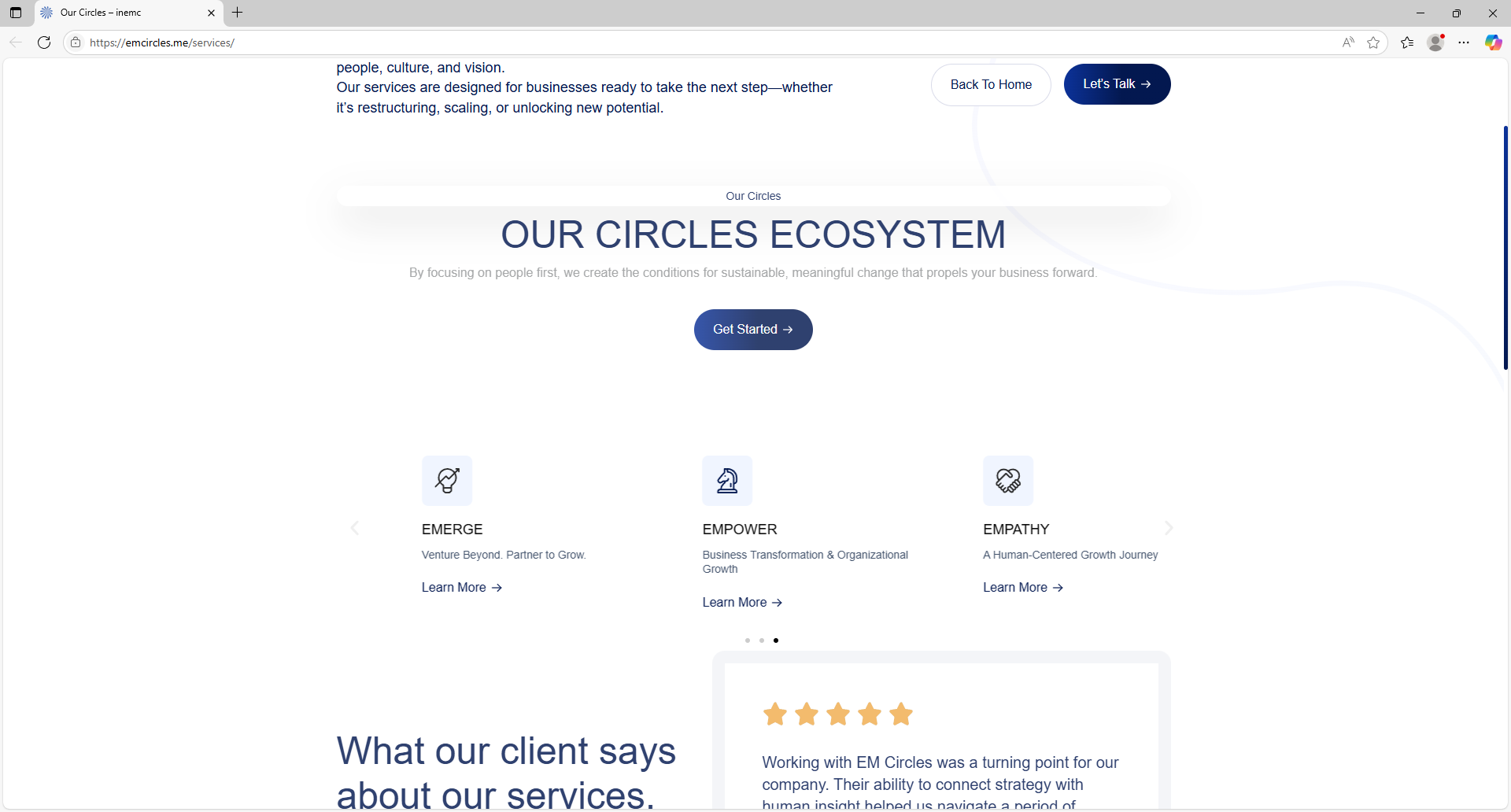 طراحی ظاهری صفحه خدمات